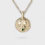Gemini Charm Necklace in Gold