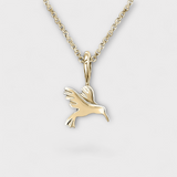 Hummingbird Necklace in 14k gold